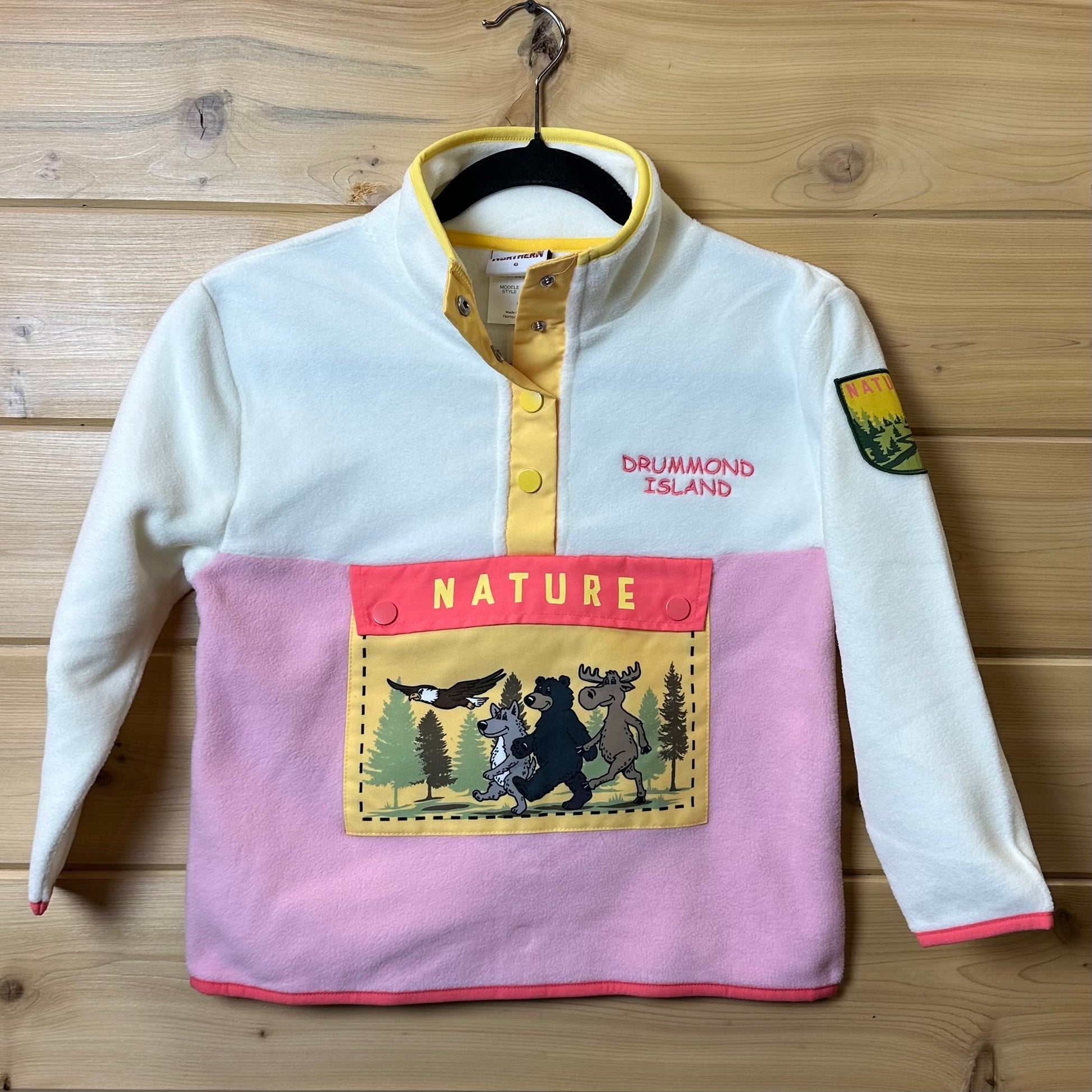 KID'S POLAR POCKET 1/4 ZIP PINK