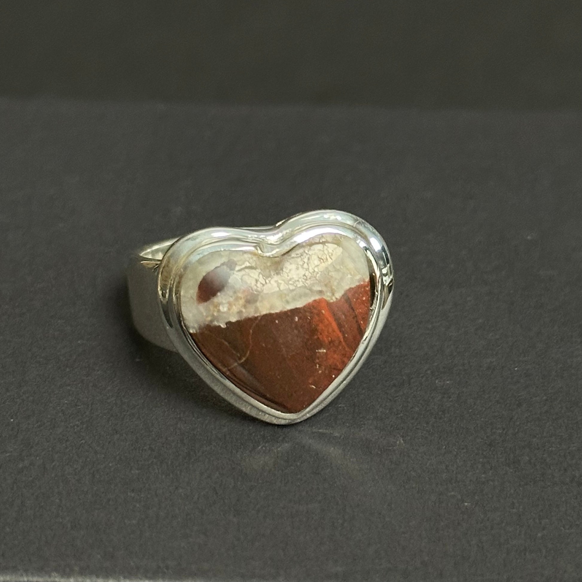 Puddingstone Heart Ring