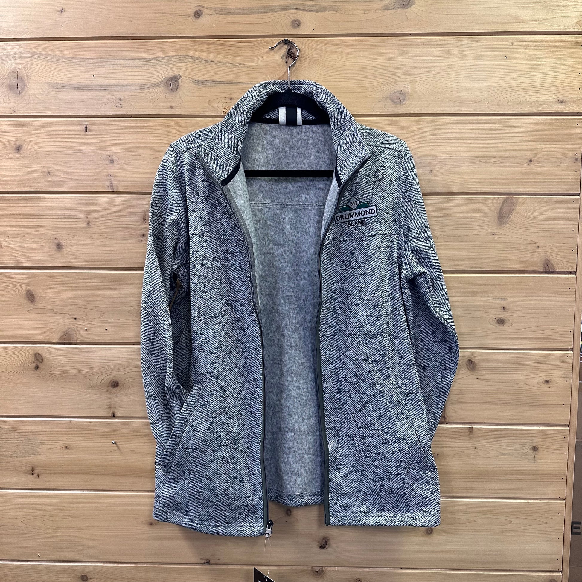 Herringbone Zip Jacket Grey/Brown or Grey/Green