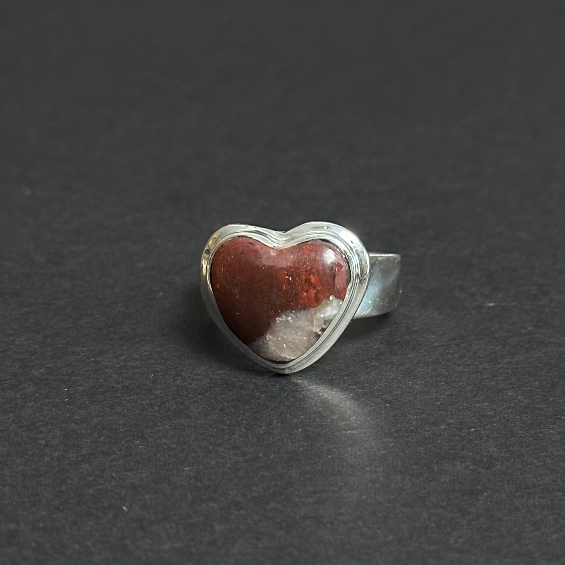 Puddingstone Heart Ring