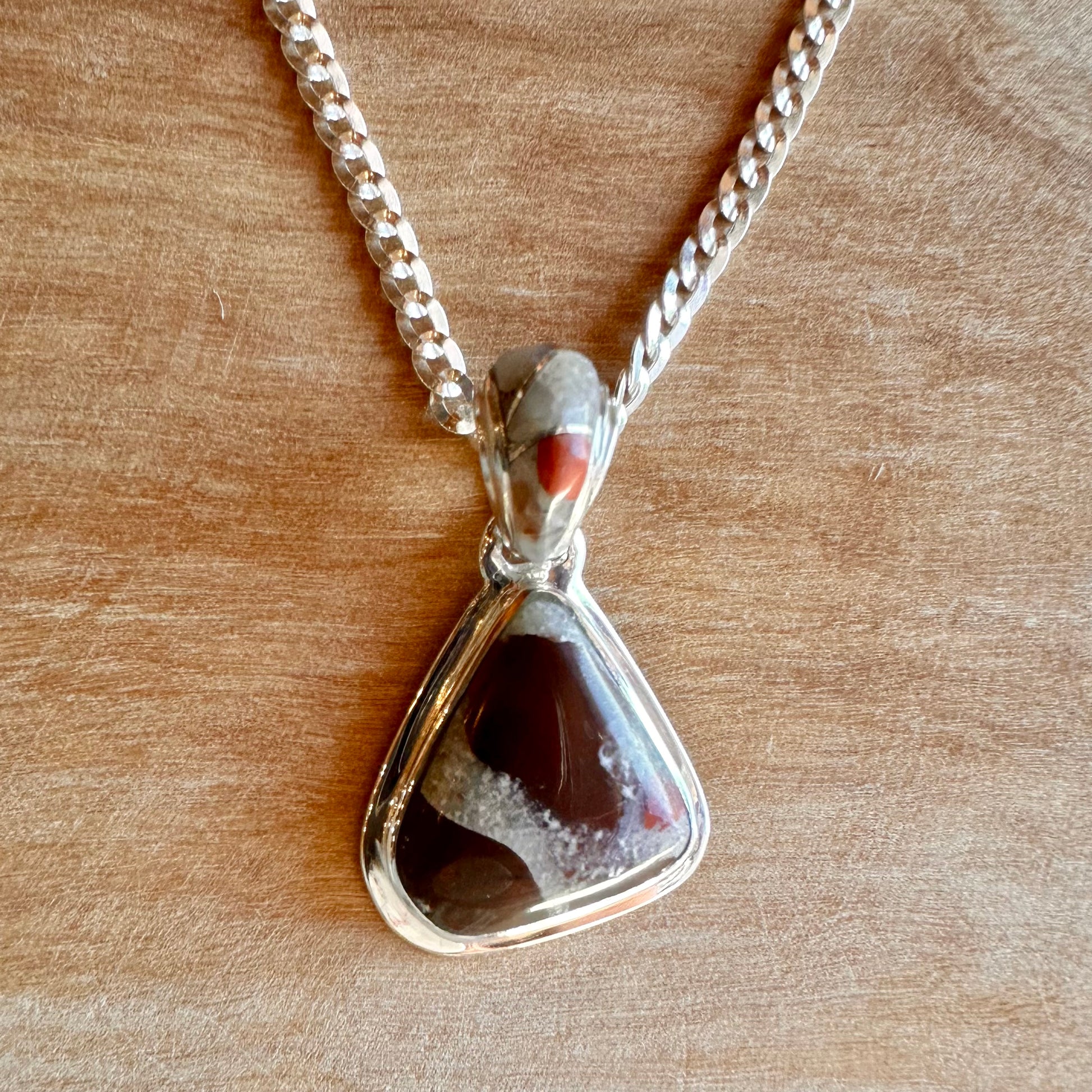 Puddingstone Triangular solid Sm Pendant