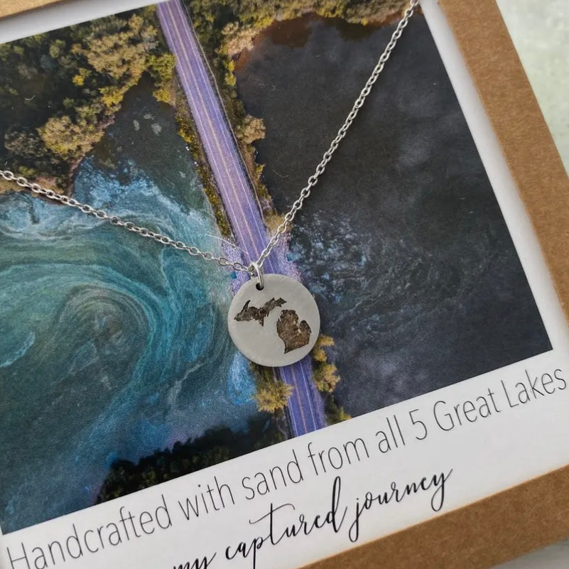 Michigan Sand Cutout Necklace