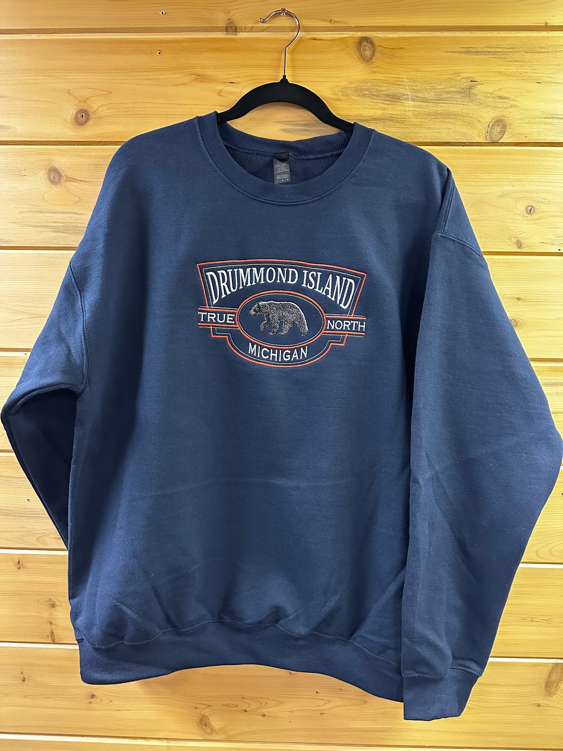 Gildan Navy Crew Bear Sweatshirt