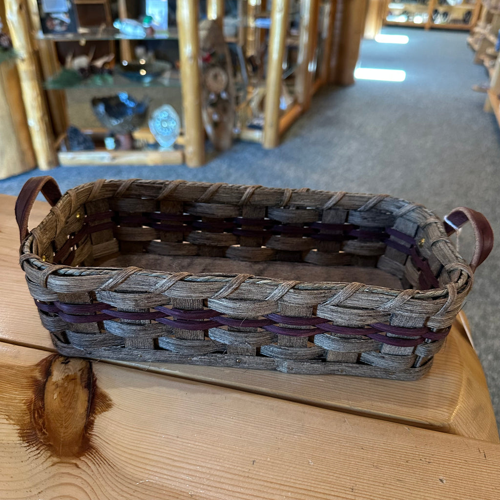 AMISH MADE DINNER ROLL/BREAD/CRACKER BASKETS W/HANDLES
