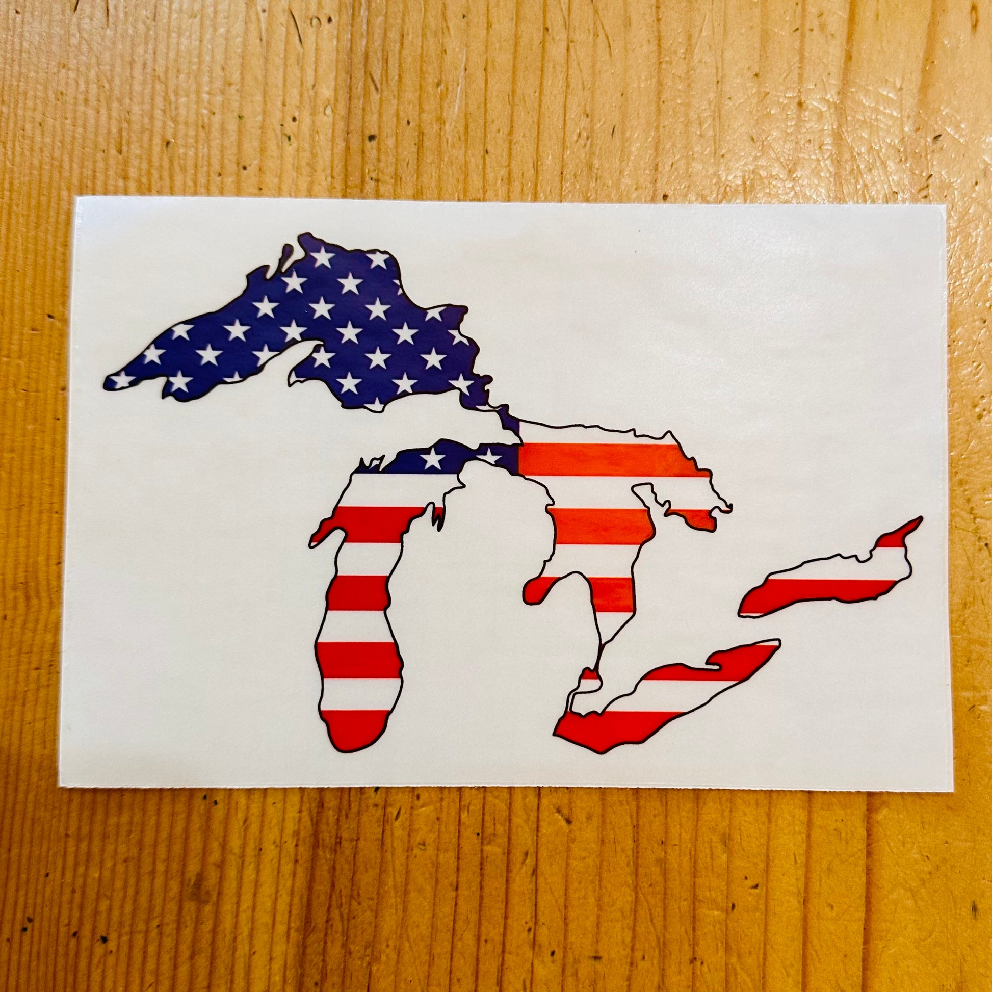 GREAT LAKES AMERICAN FLAG STICKER