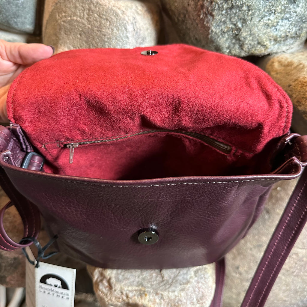 LEATHER EAST/WEST  BAG PUDDINGSTONE