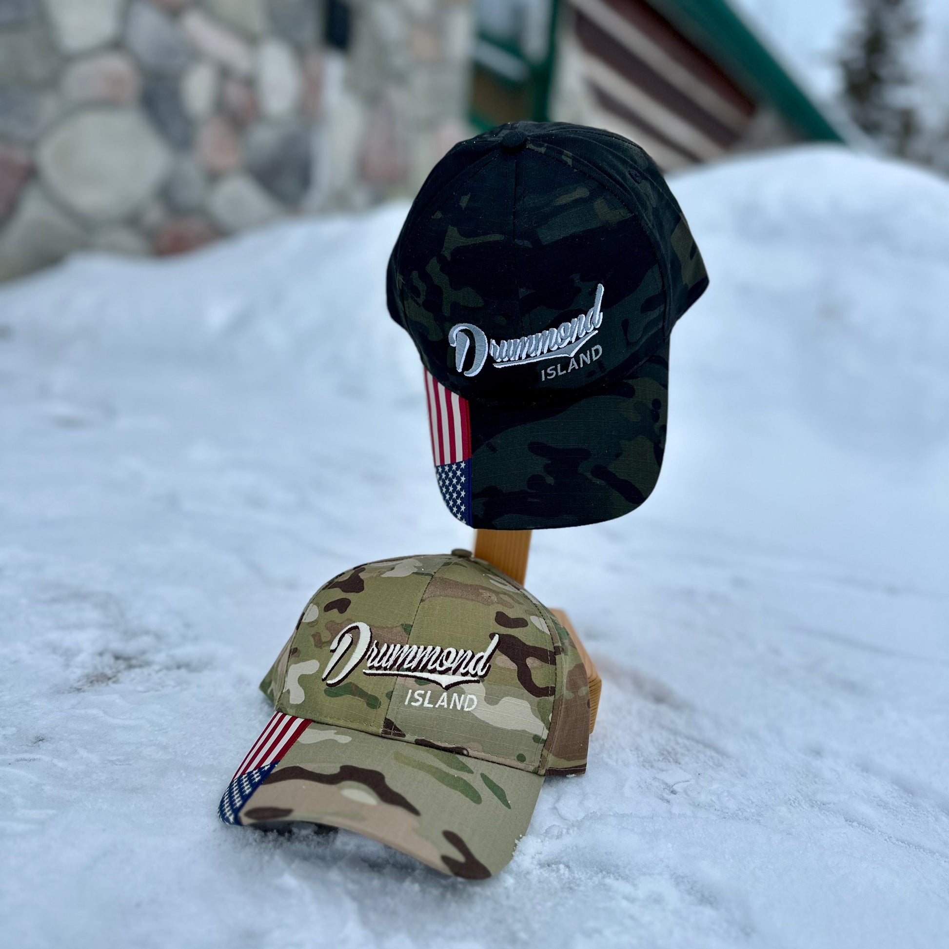 MULTICAM CAP W/USA FLAG