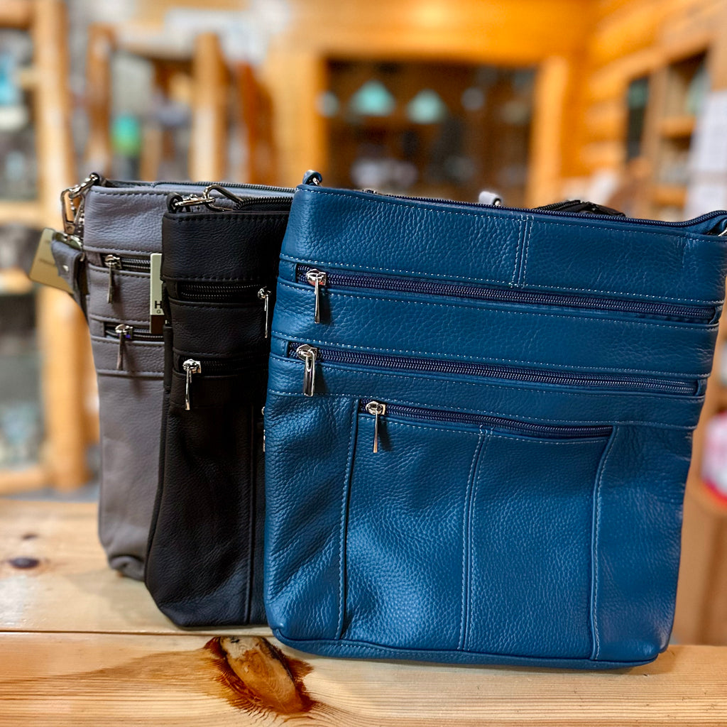 ITALIAN LEATHER LG SHOULDER BAG/CROSS BODY