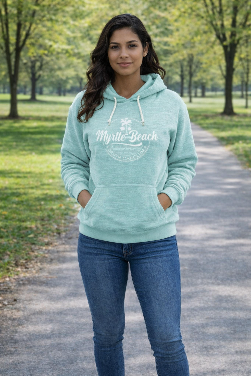 Reverse Slub Hooded Pullover Sweatshirt