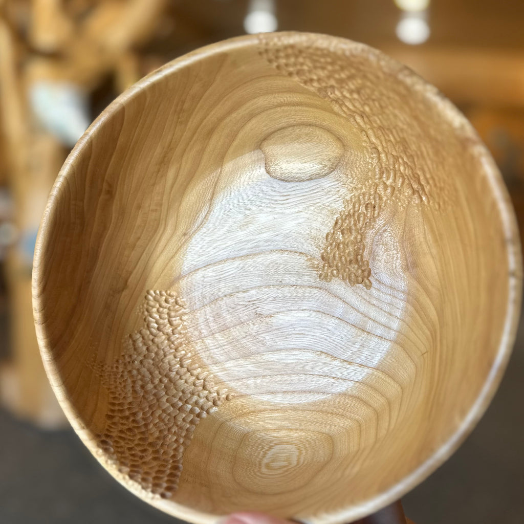 CARVED PATTERN ASH BOWL