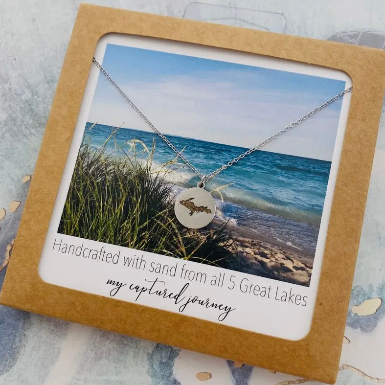 Upper Peninsula Sand Cutout Necklace