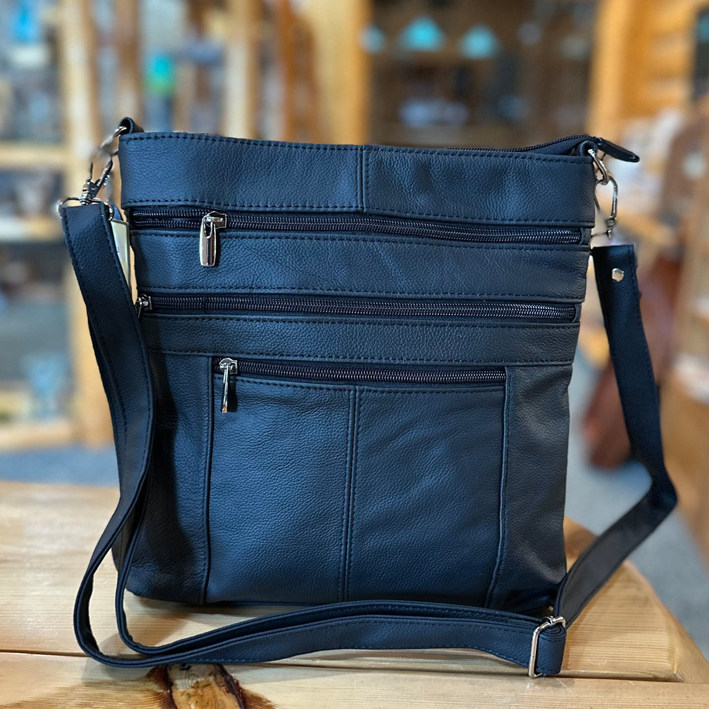 ITALIAN LEATHER LG SHOULDER BAG/CROSS BODY