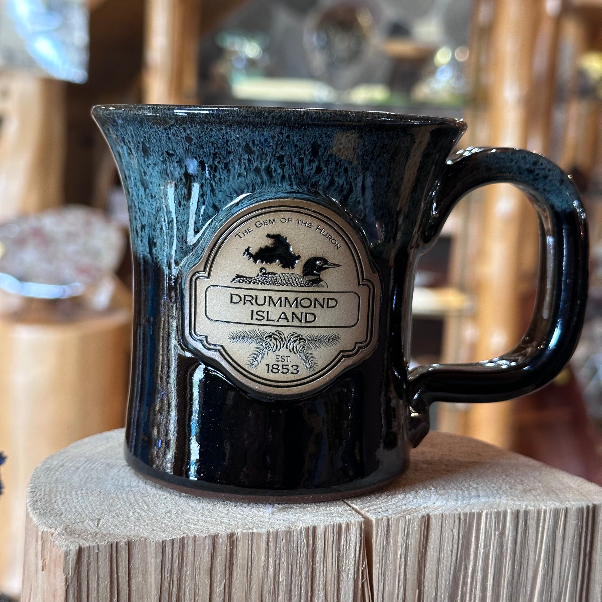 HANDCRAFTED LOON 12 OZ MUG DARK MINT USA MADE