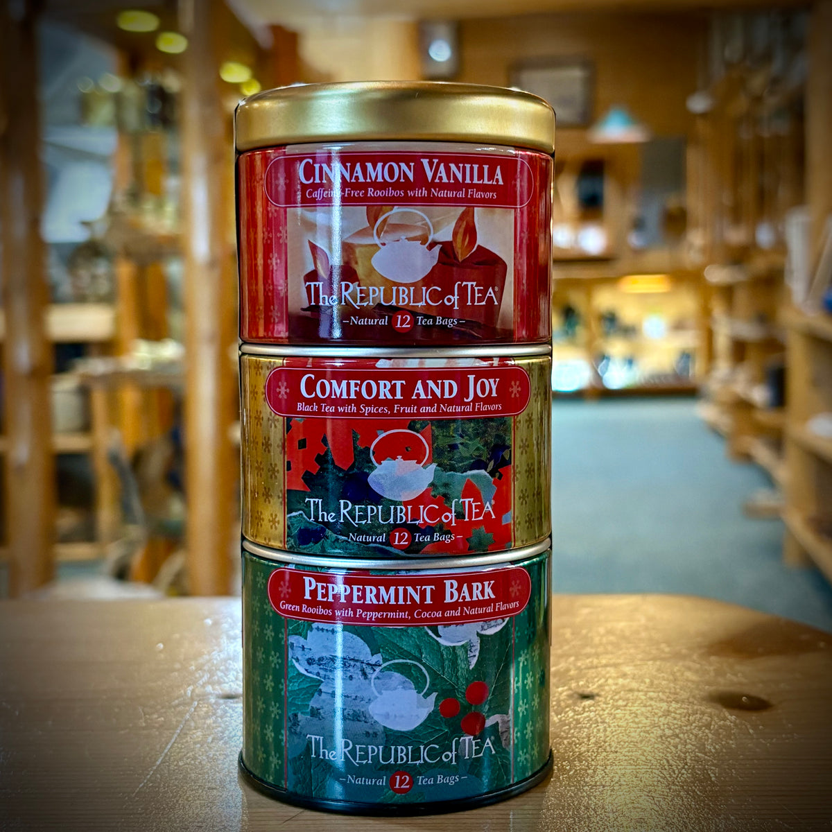 HOLIDAY STACKABLE TIN REPUBLIC OF TEA