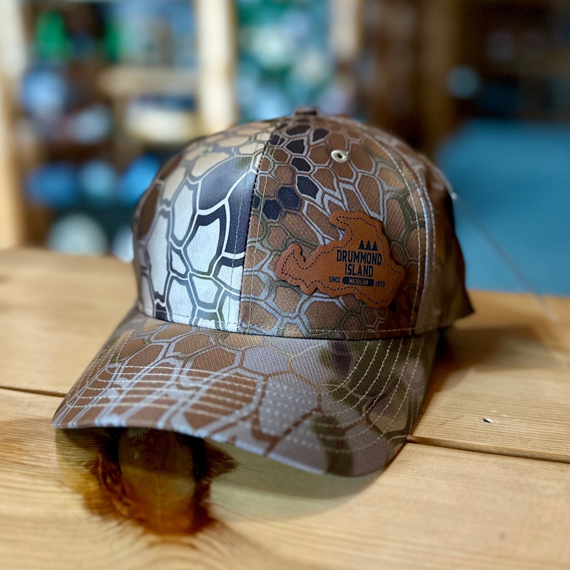 HAWTHORNE TRUCKER/CASUAL PERFORMANCE CAMO HAT W/PATCH