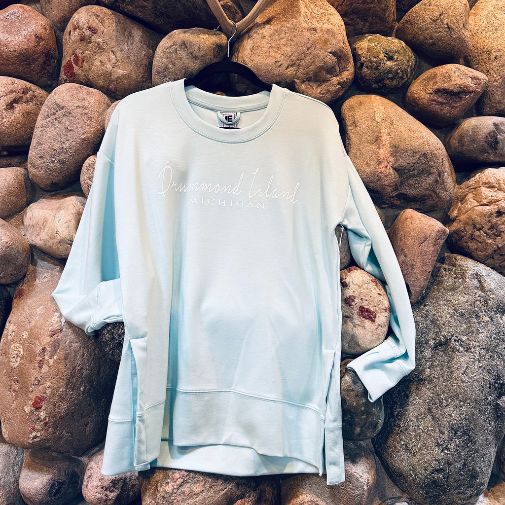 MODAL SPANDEX HIGH LOW CREW NECK SWEATSHIRT