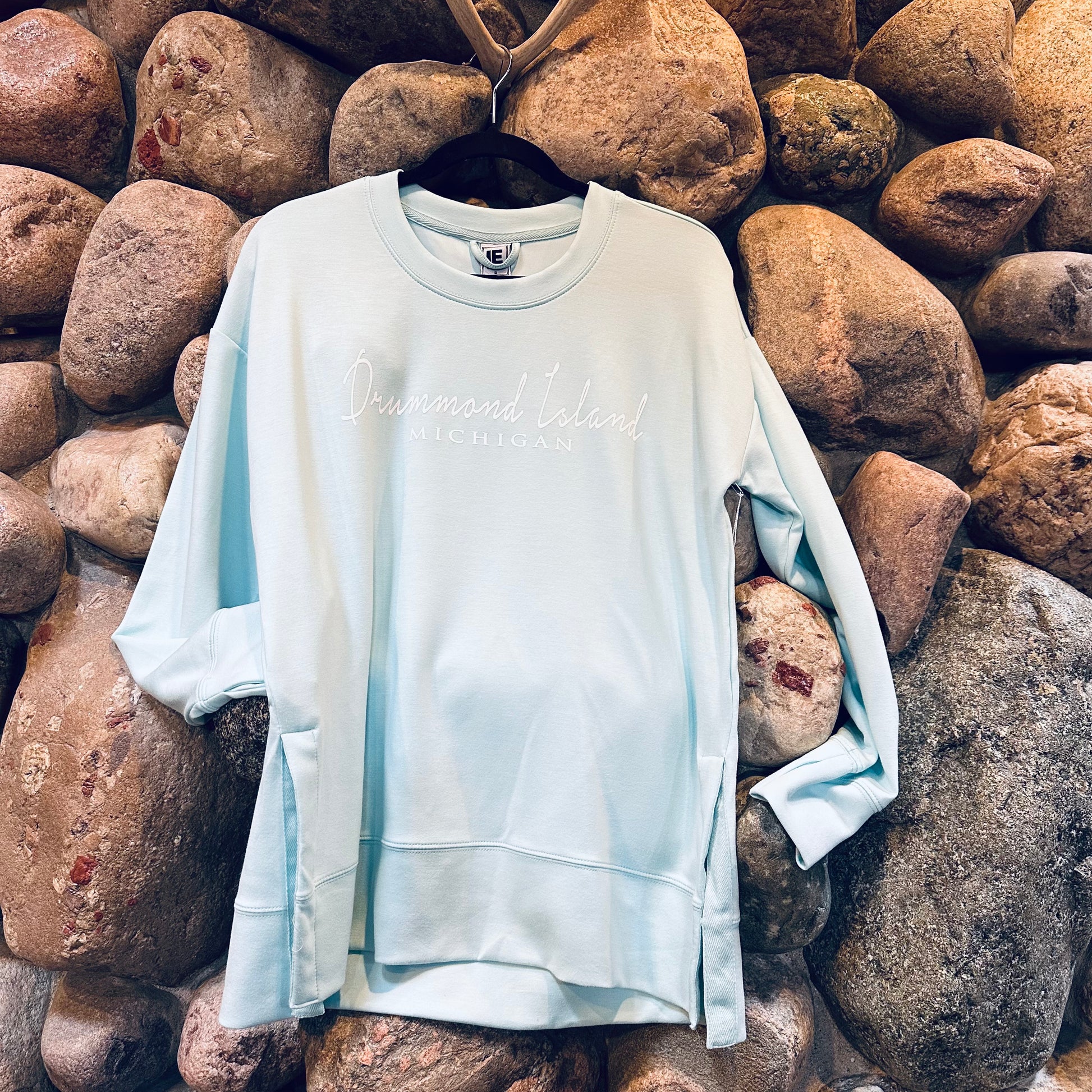 MODAL SPANDEX HIGH LOW CREW NECK SWEATSHIRT
