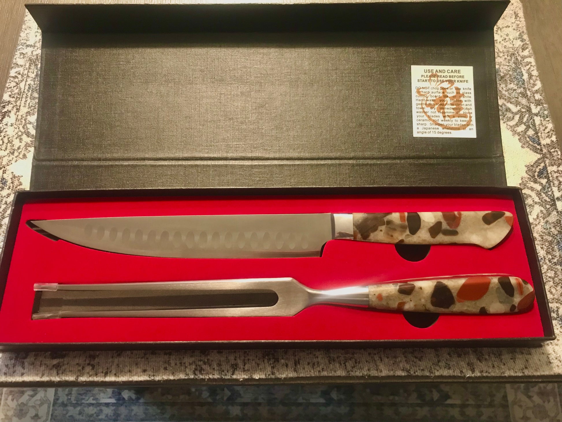 PUDDINGSTONE CARVING SET