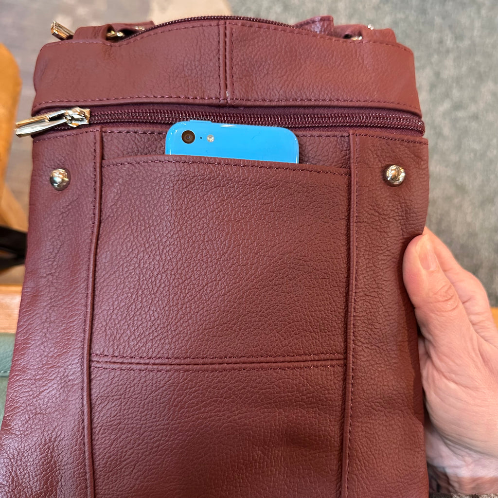 ITALIAN LEATHER CROSS BODY PURSE