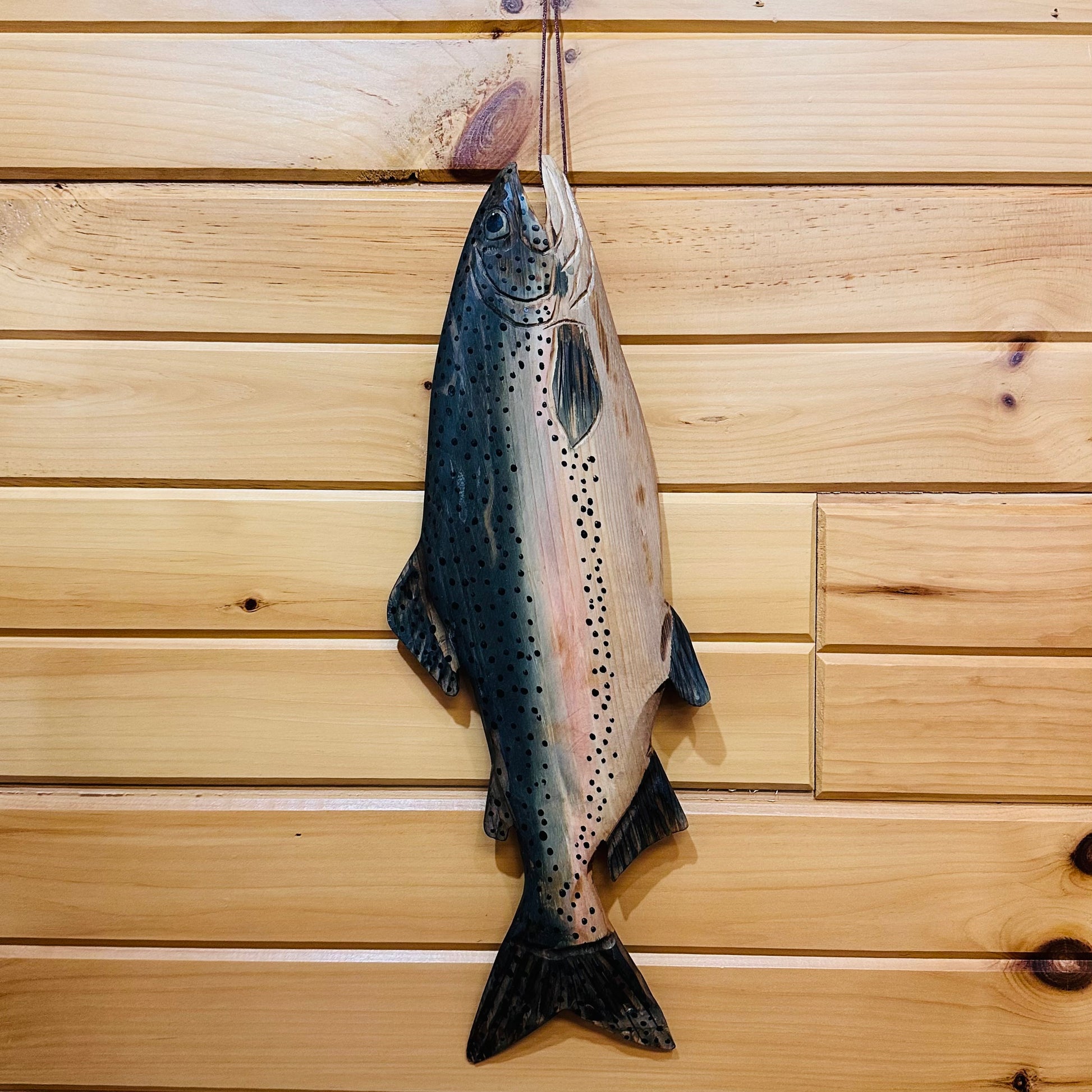 WOOD TROUT TRAY/WALL ART