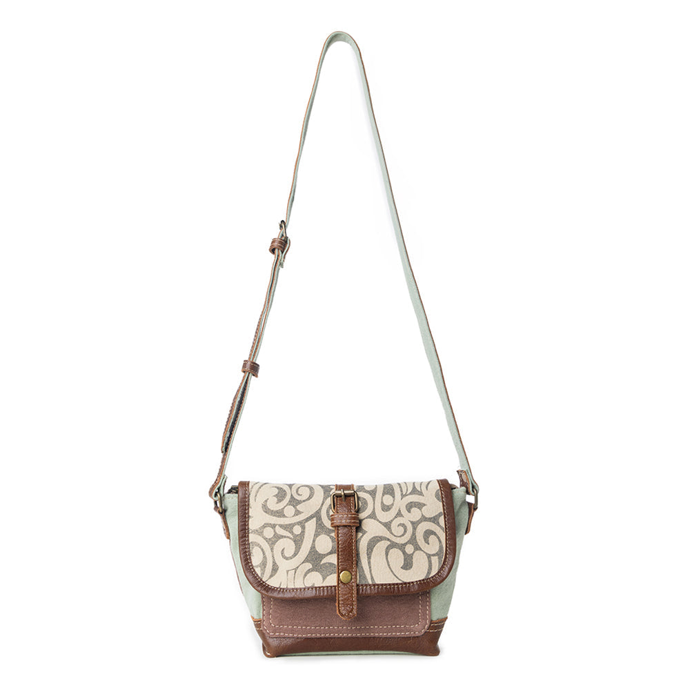 LEAF PRINT CROSSBODY BAG