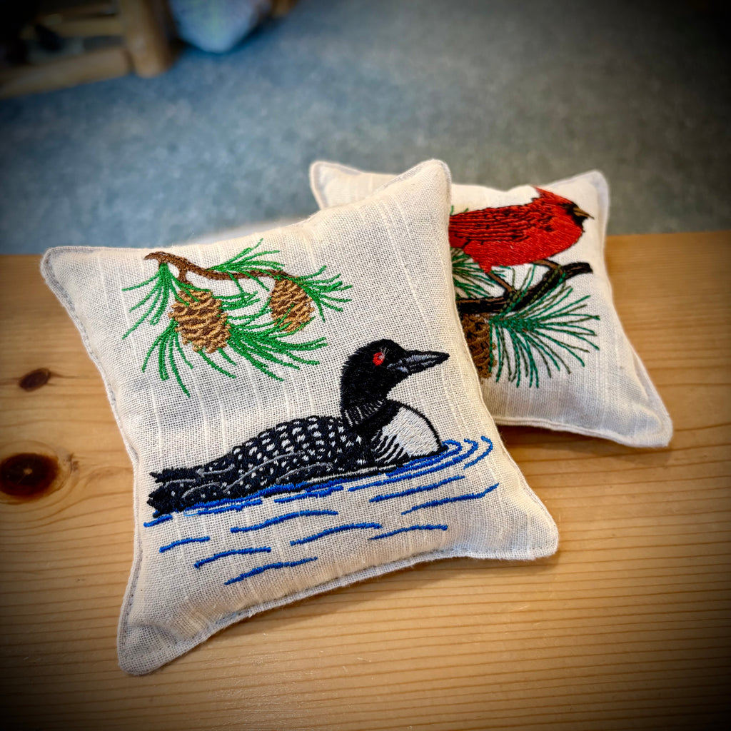 EMBROIDERED BALSAM PILLOWS 5x5