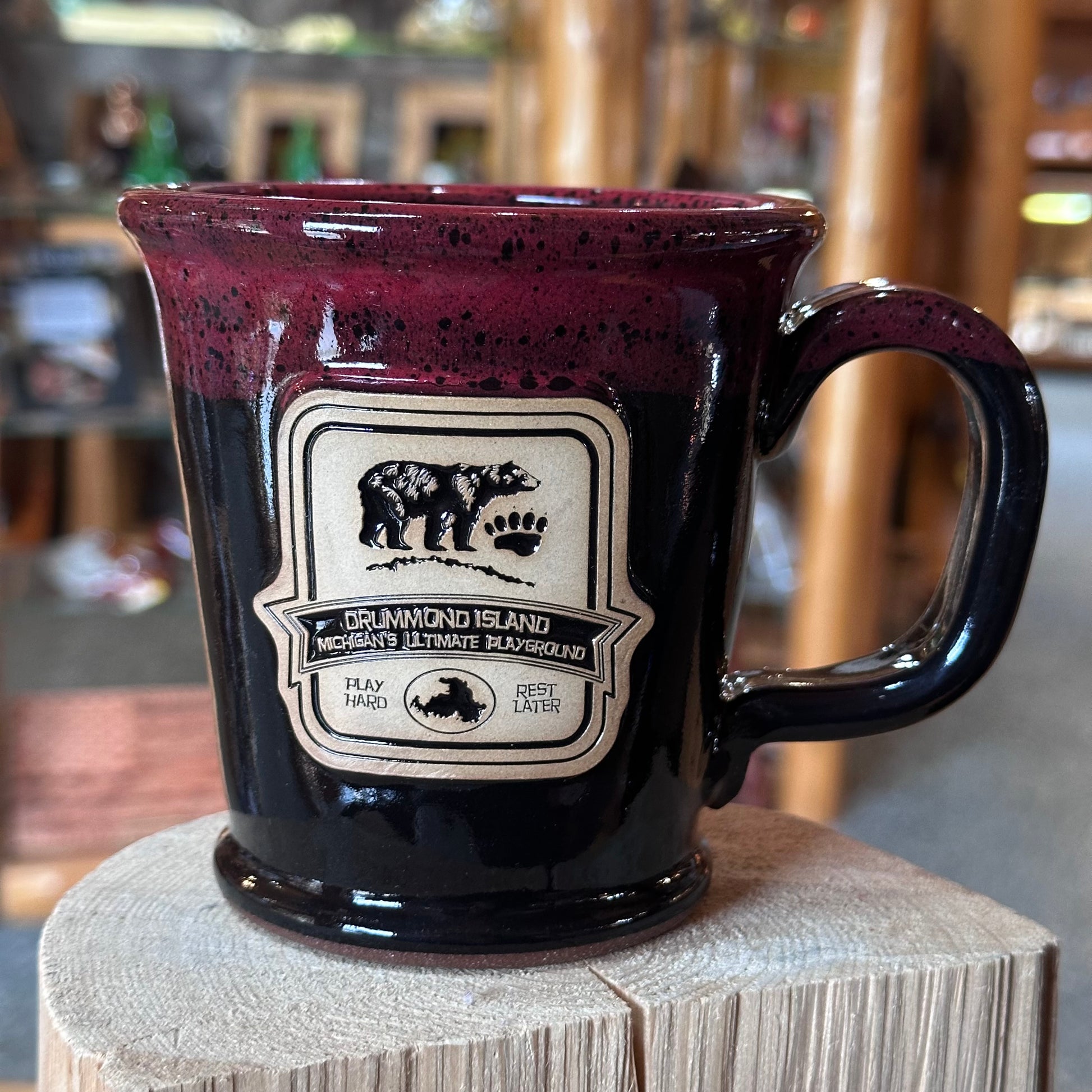 HANDCRAFTED BEAR 14 OZ JASPER MUG USA MADE