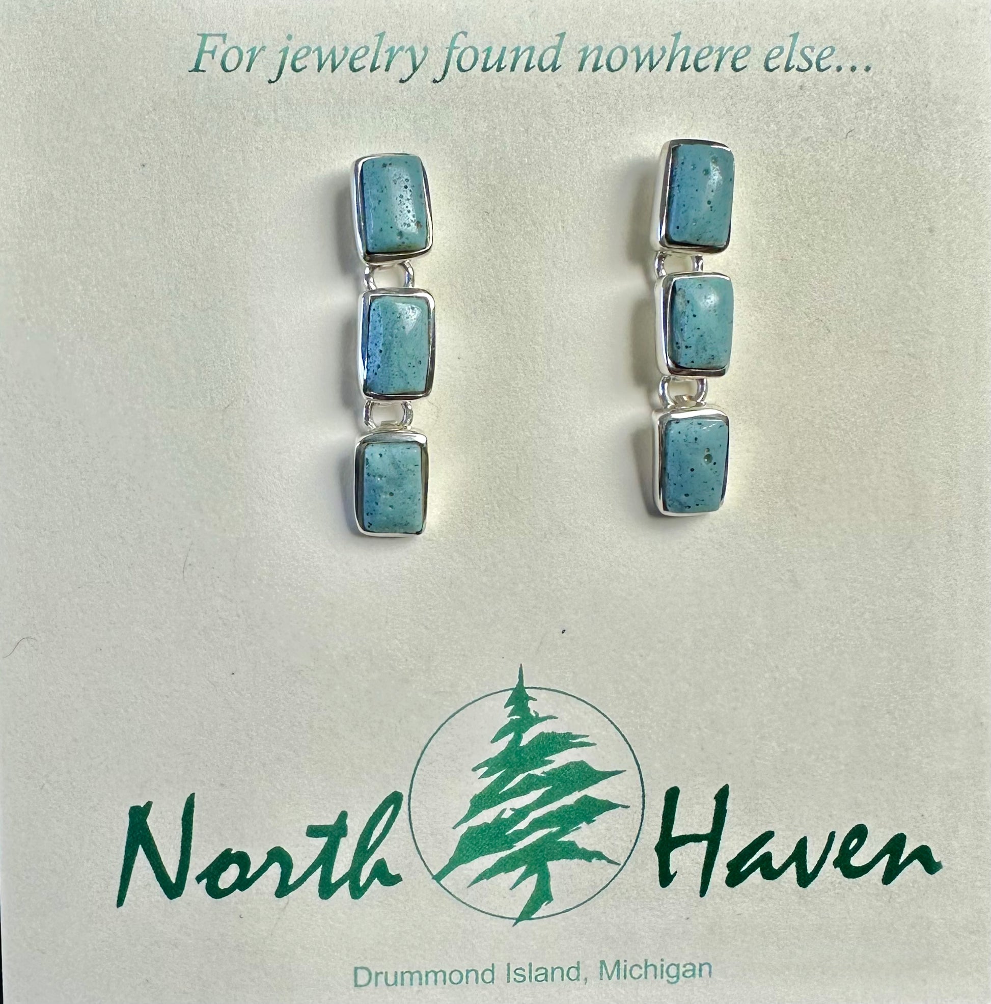Three Piece Leland Blue Stud Earrings