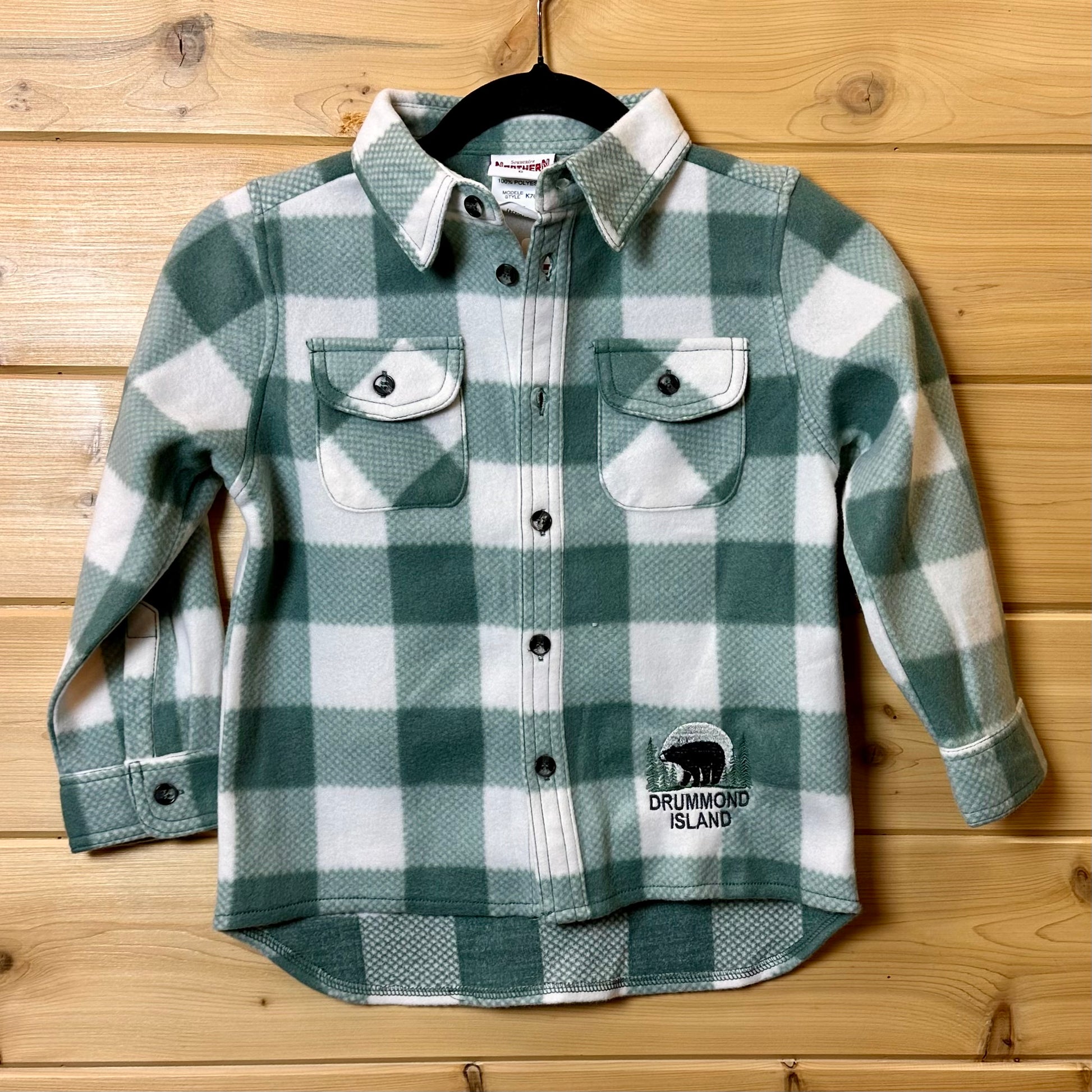 Kids Lumberjack fleece meadow green