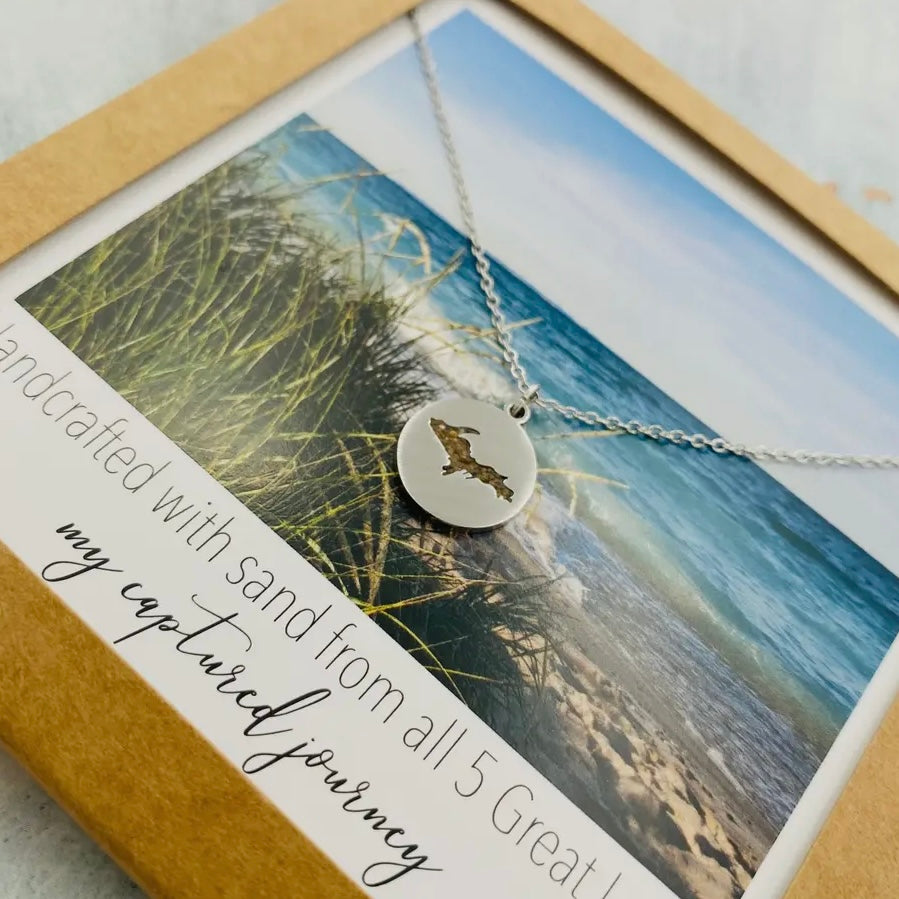 Upper Peninsula Sand Cutout Necklace