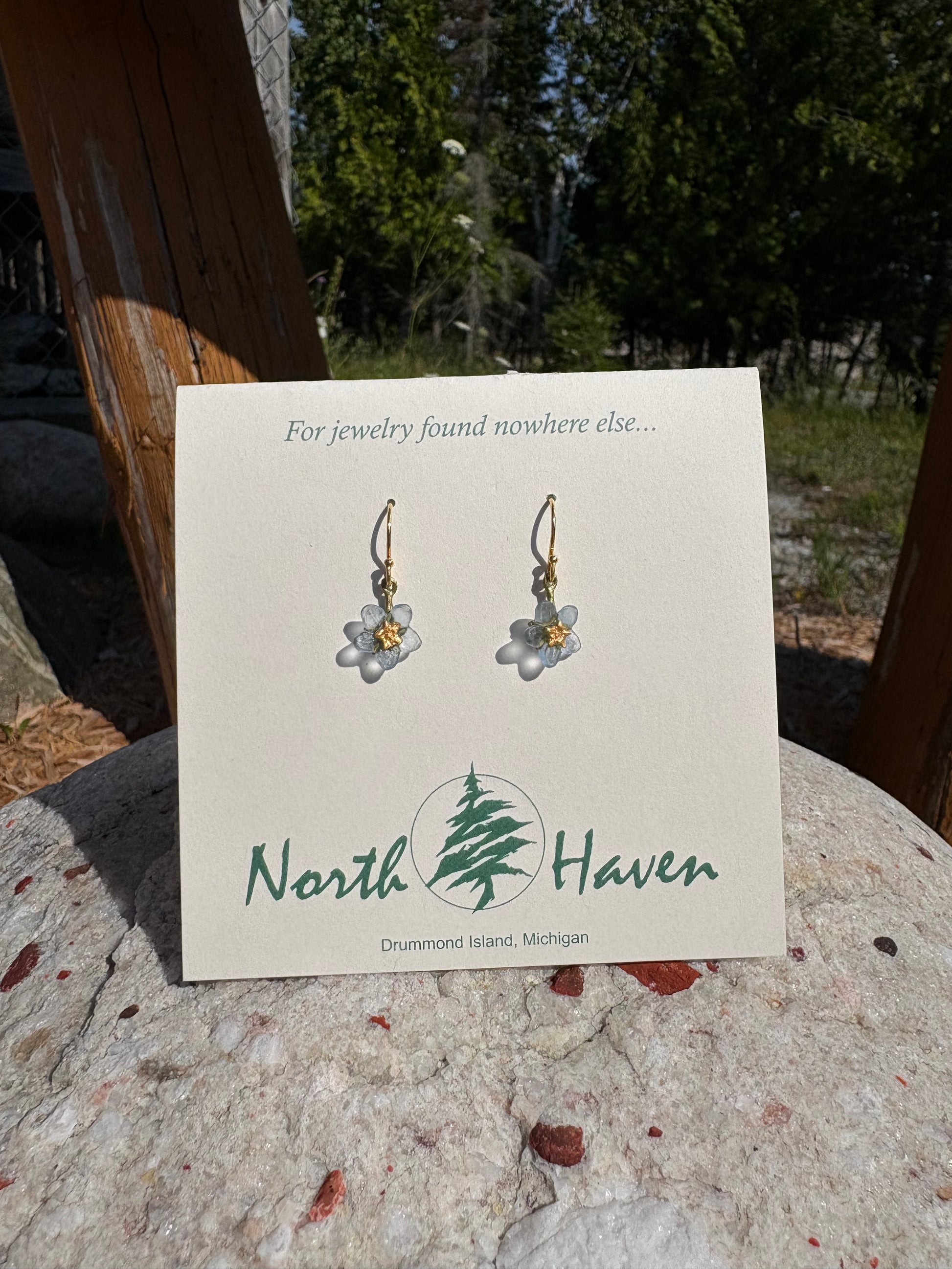FORGET ME NOT SINGLE FLOWER EARRINGS