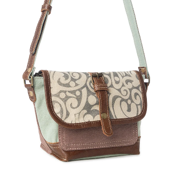 LEAF PRINT CROSSBODY BAG