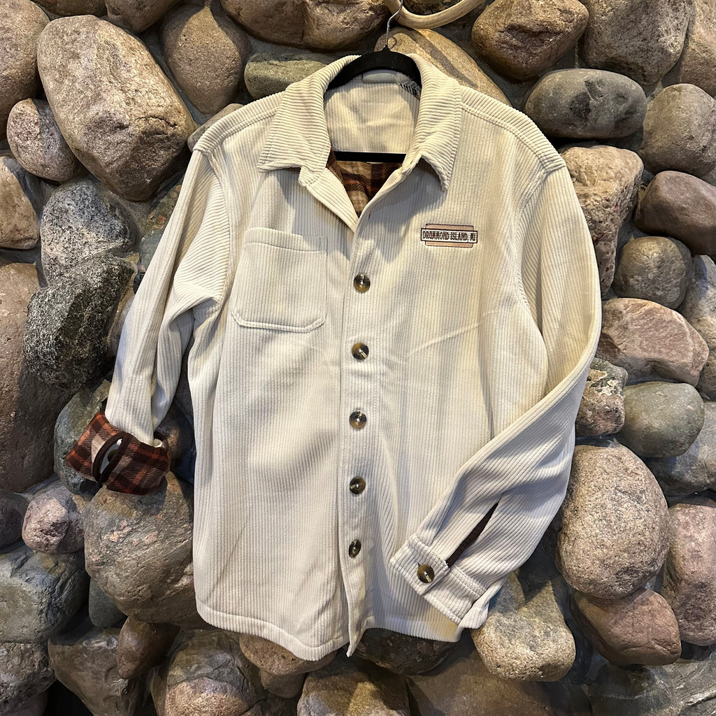 MEN’S BUTTON DOWN CORDED FLEECE LINED SHIRT
