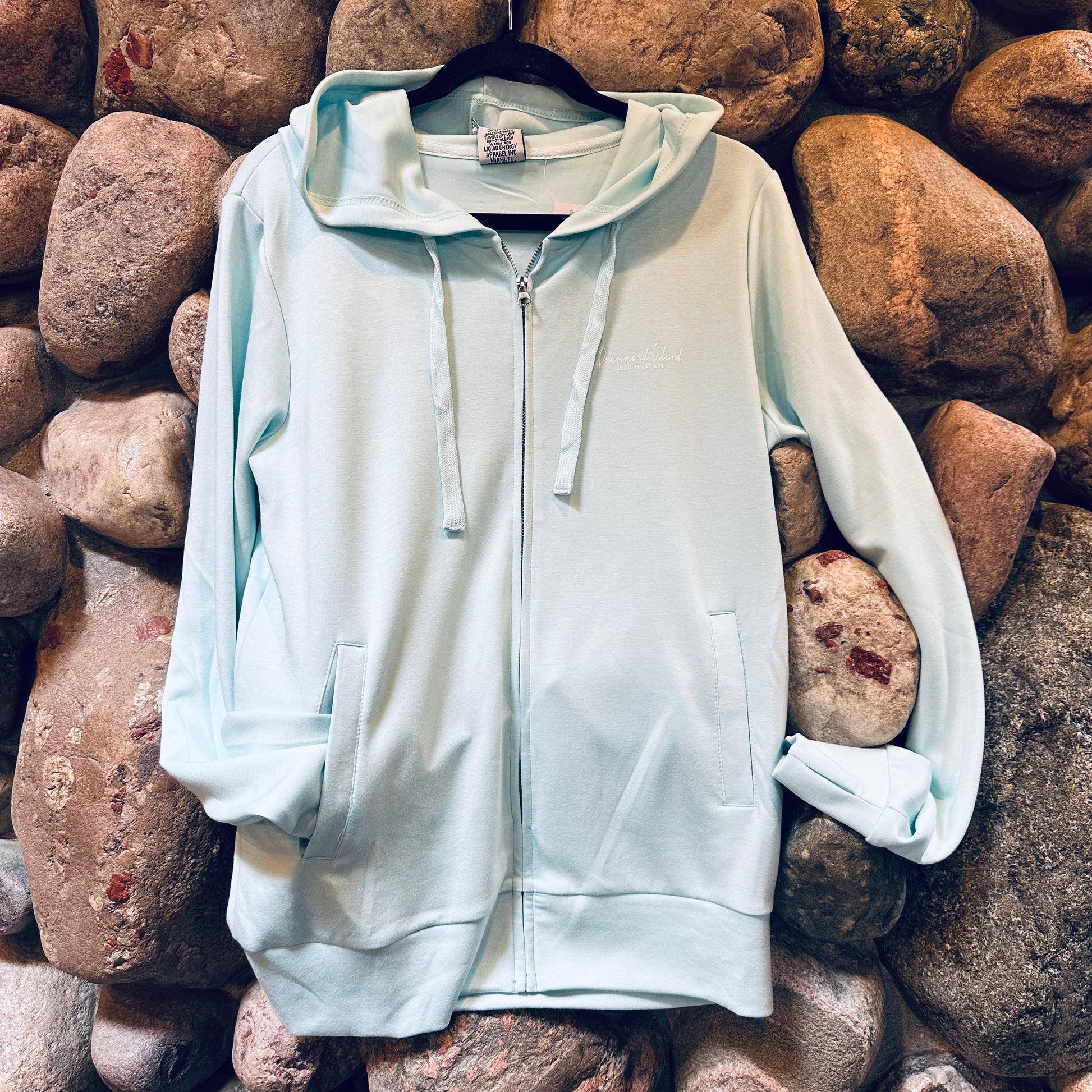 MODAL SPANDEX ZIPPERED HOODIE