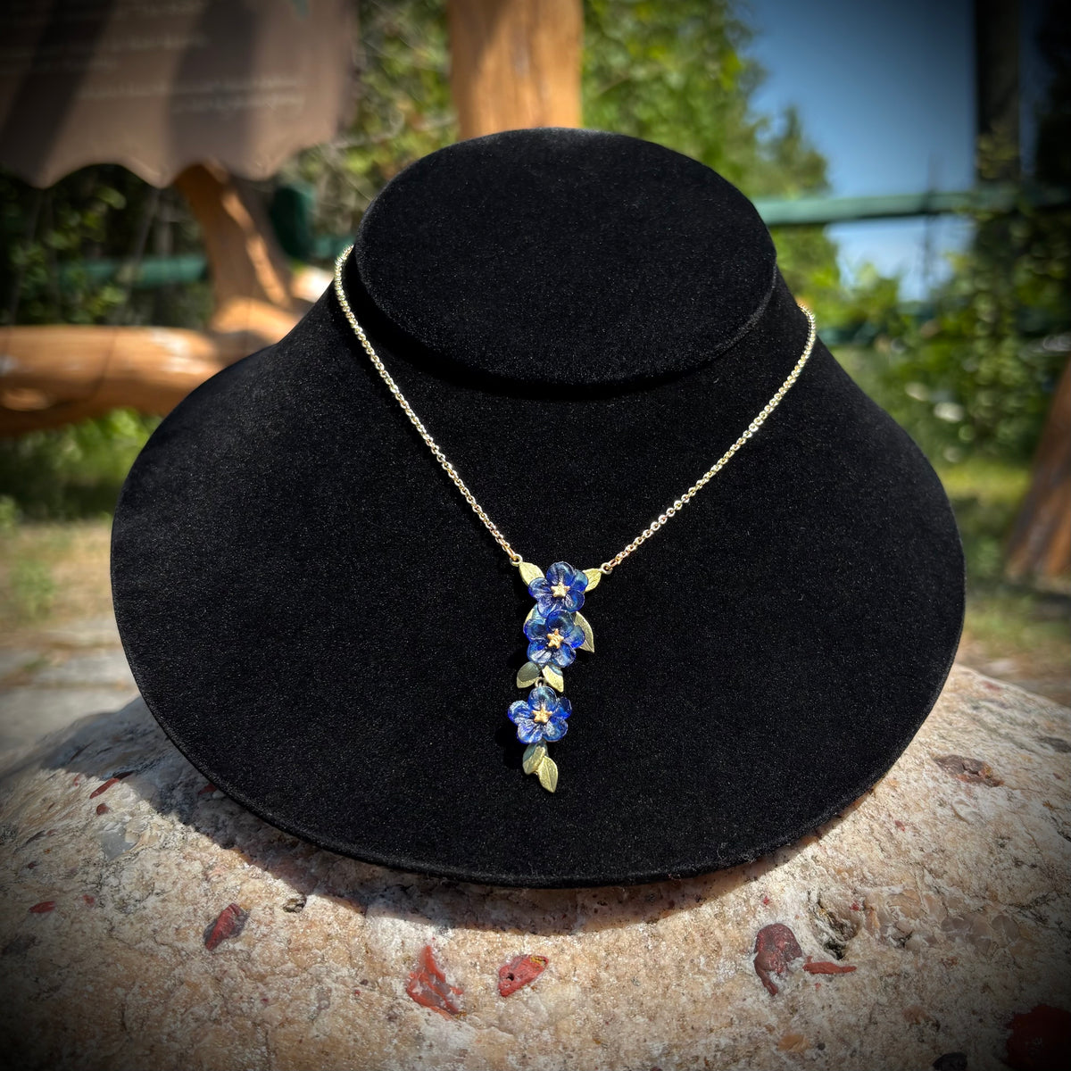 BLUE VIOLET PENDANT 16" Adjustable
