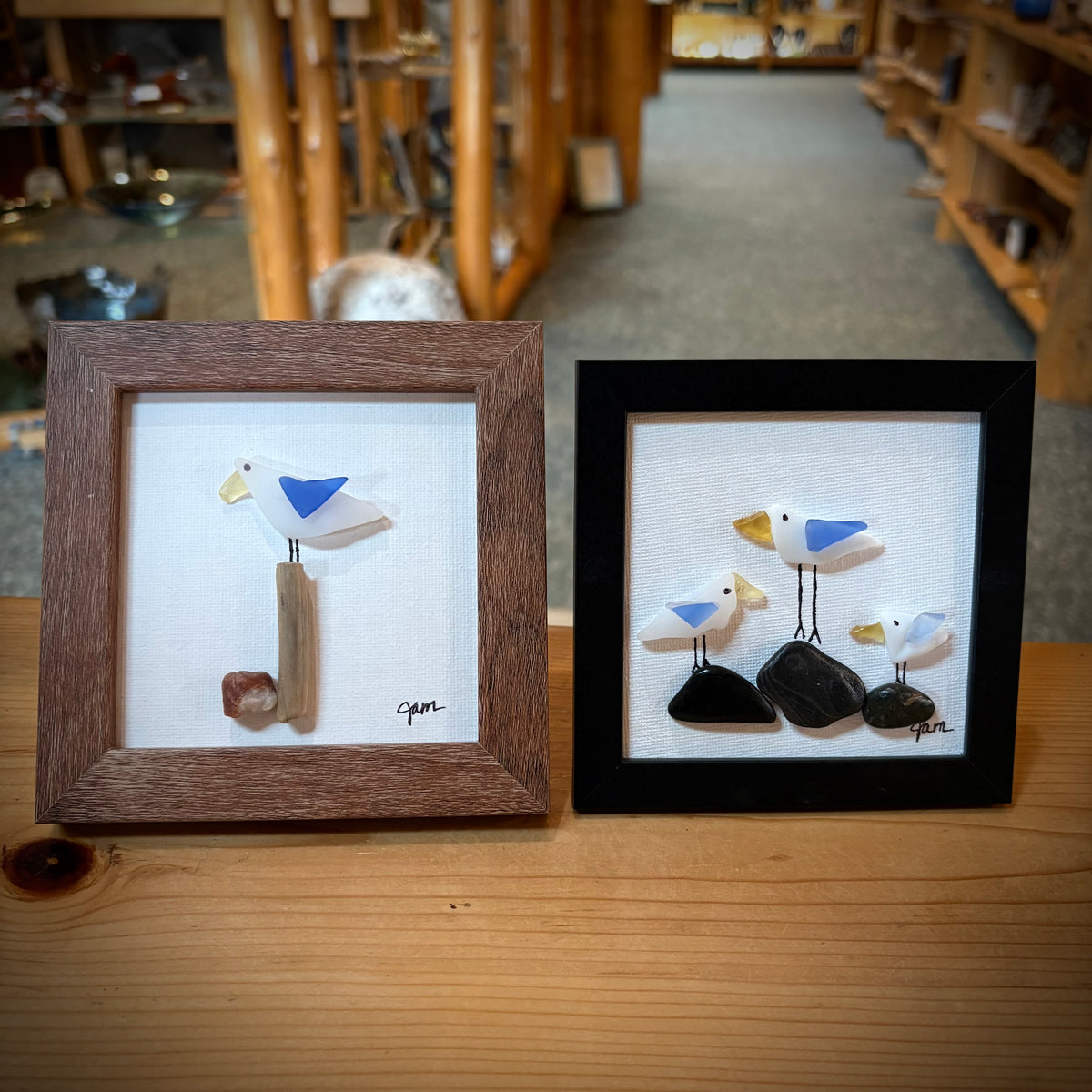 BEACH GLASS SEAGULLS