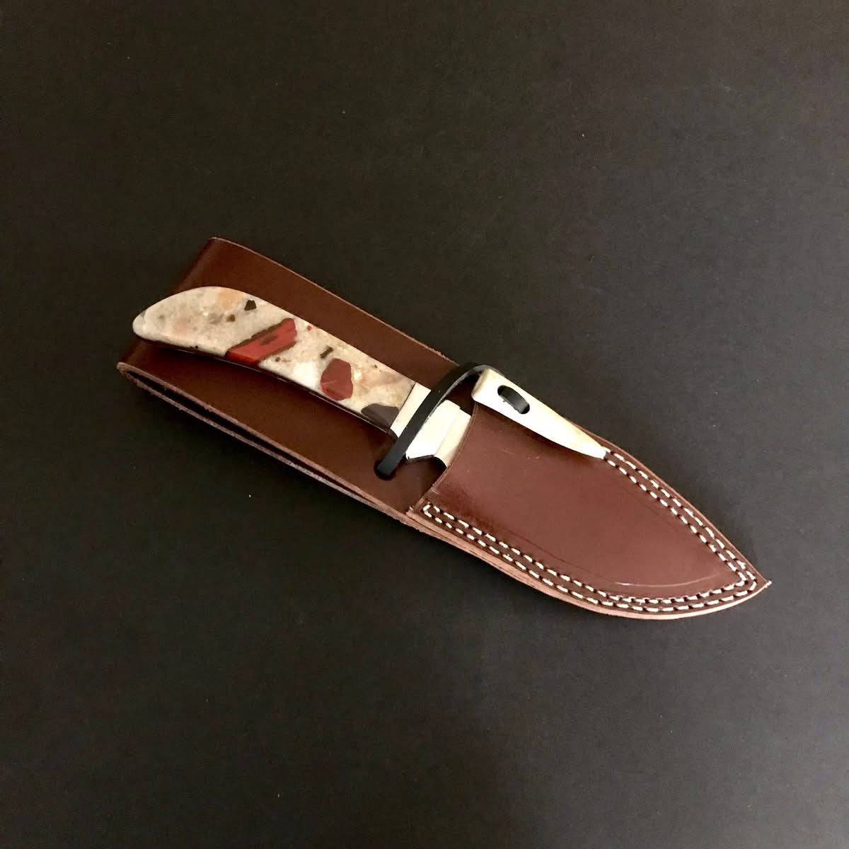 Satin Yellow Horse Knife