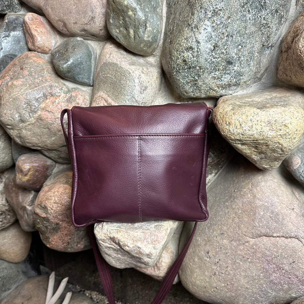 LEATHER EAST/WEST  BAG PUDDINGSTONE