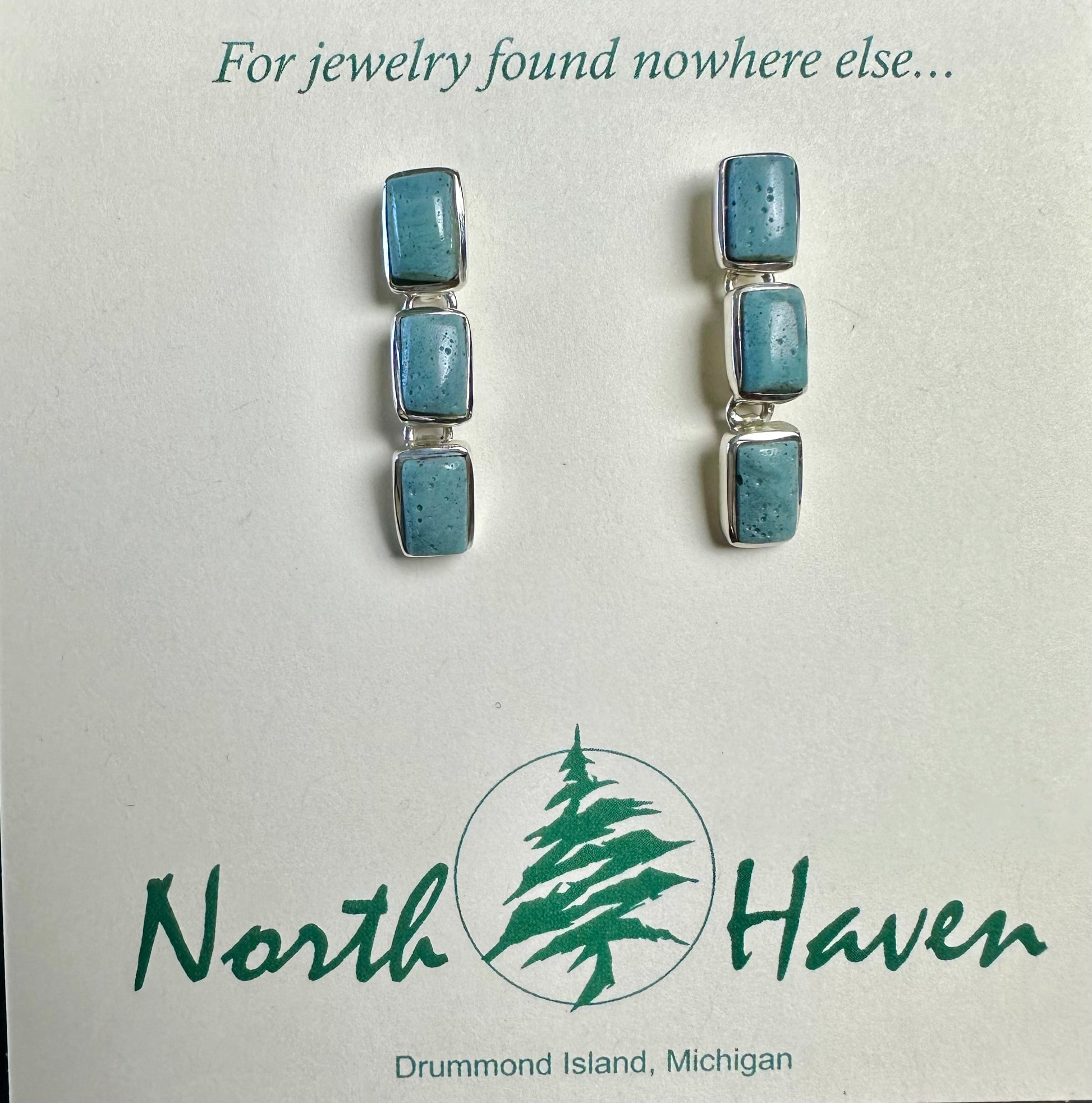 Three Piece Leland Blue Stud Earrings