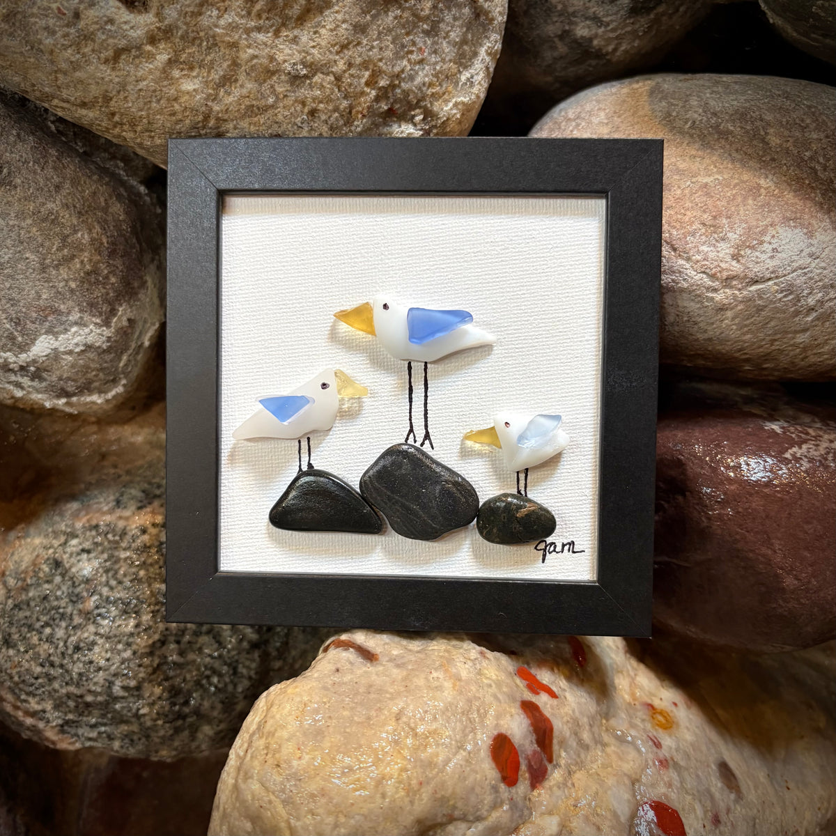 BEACH GLASS SEAGULLS