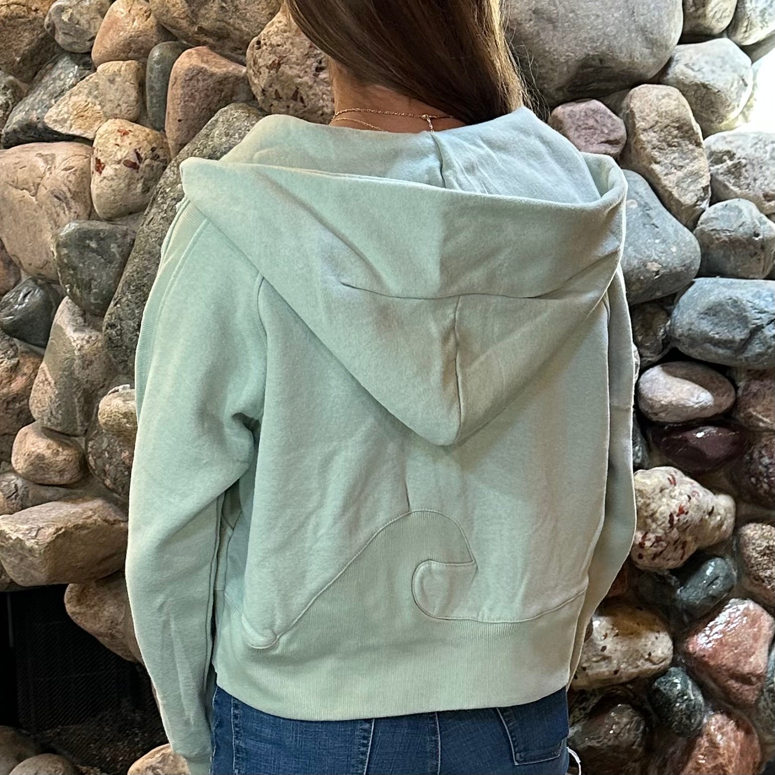 CROP-TOP FULL ZIP SCUBA HOODIE
