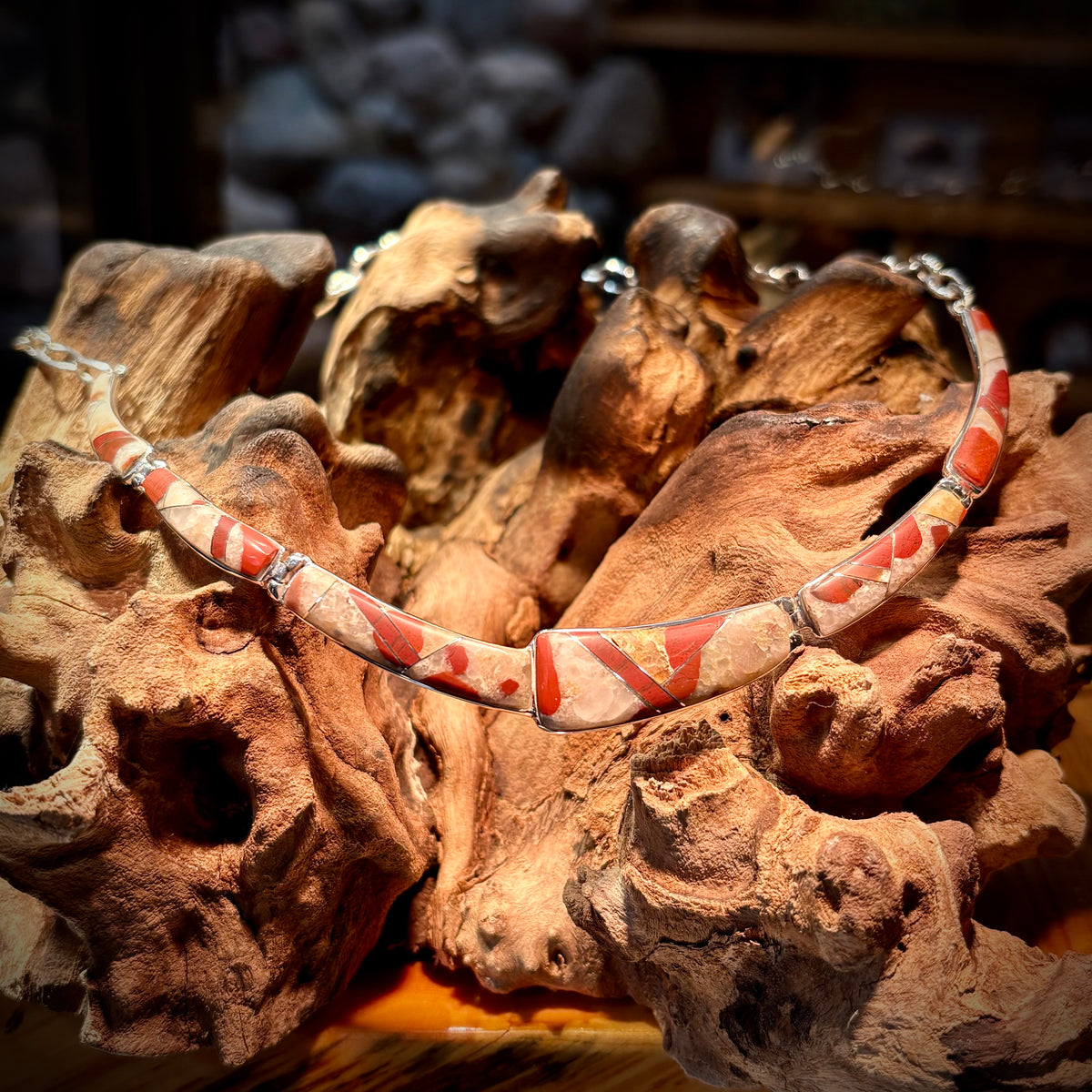 PUDDINGSTONE COLLAR NECKLACE