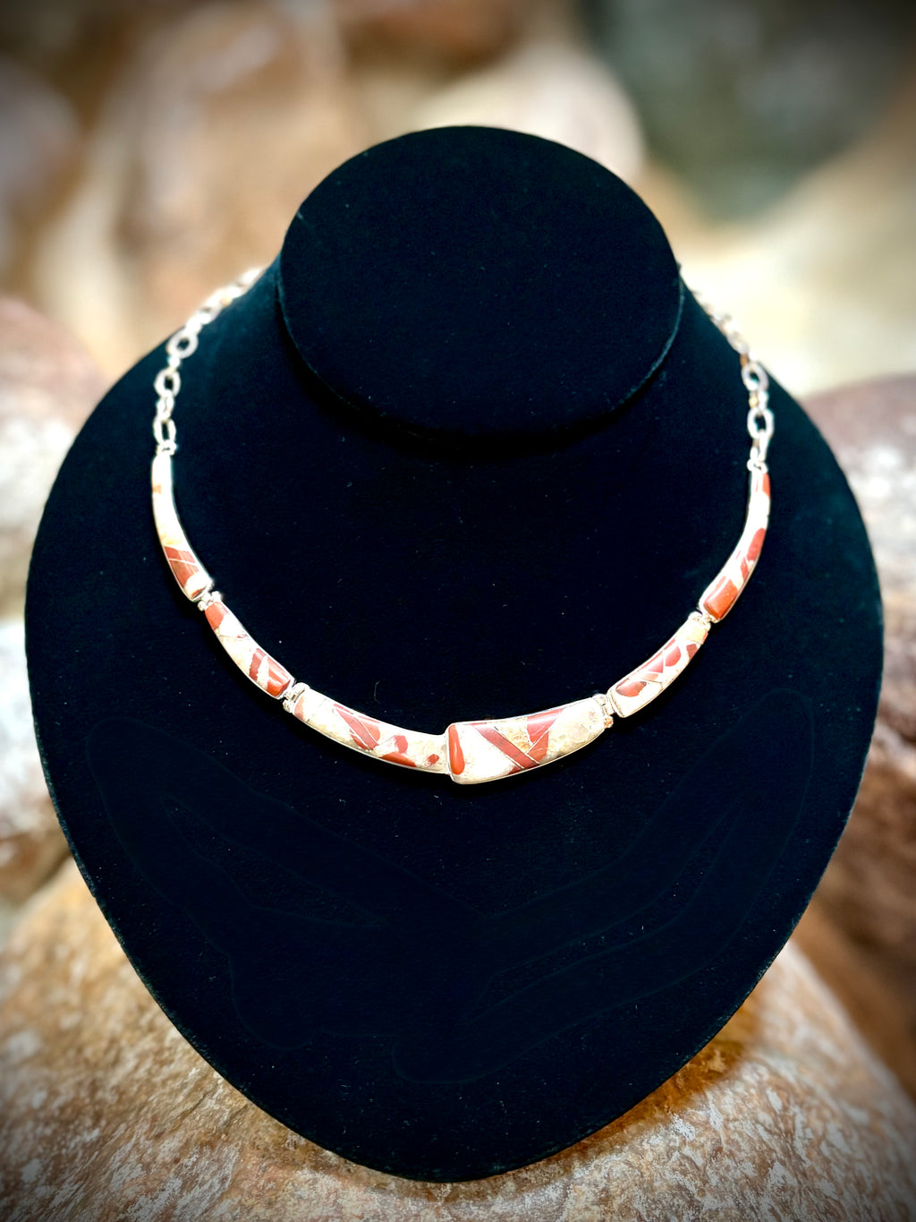 PUDDINGSTONE COLLAR NECKLACE