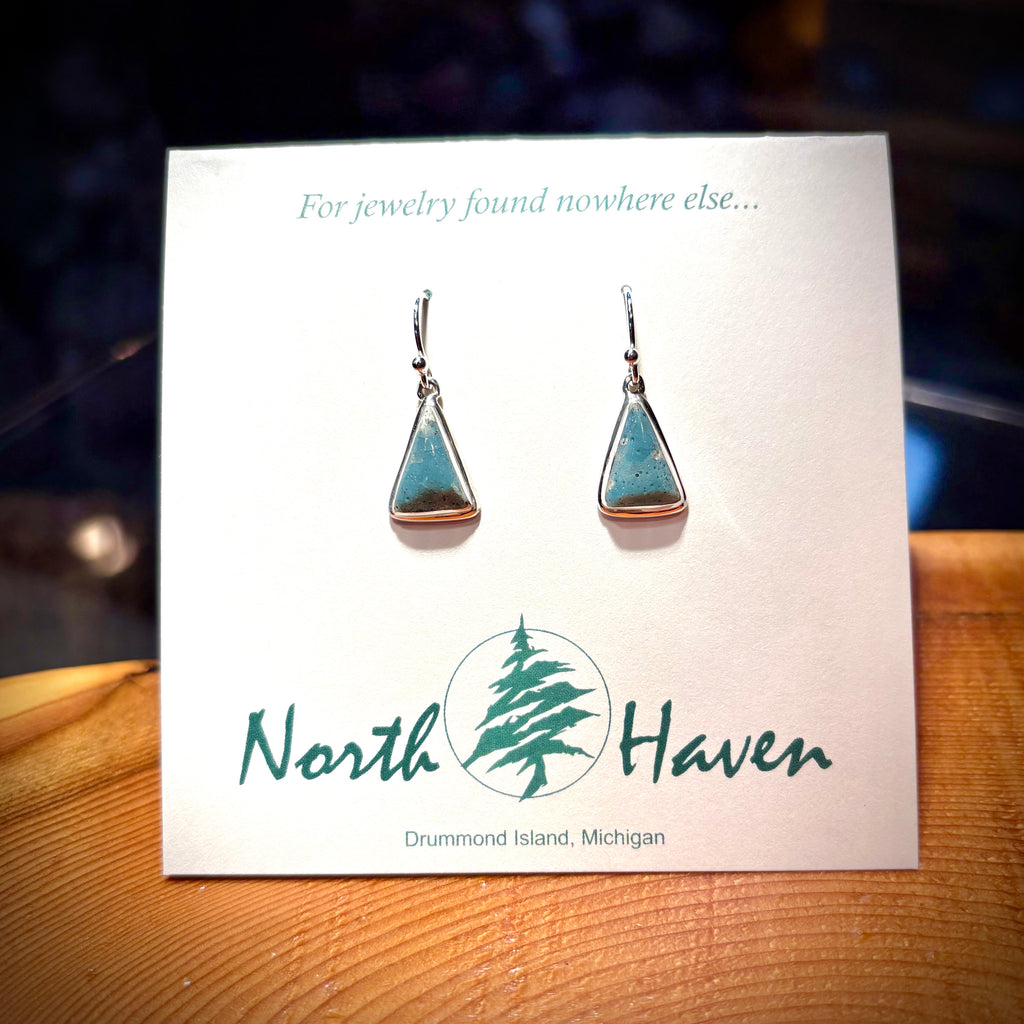 LELAND BLUE TRIANGLE WIRE EARRINGS
