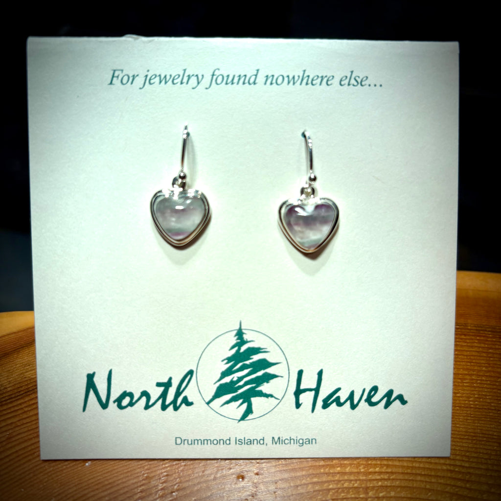 FLOURITE HEART WIRE EARRINGS