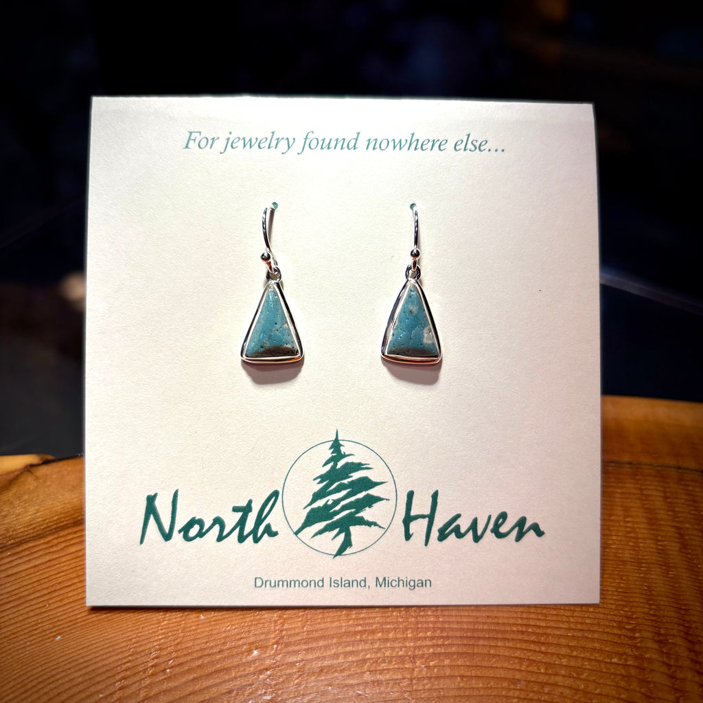 LELAND BLUE TRIANGLE WIRE EARRINGS